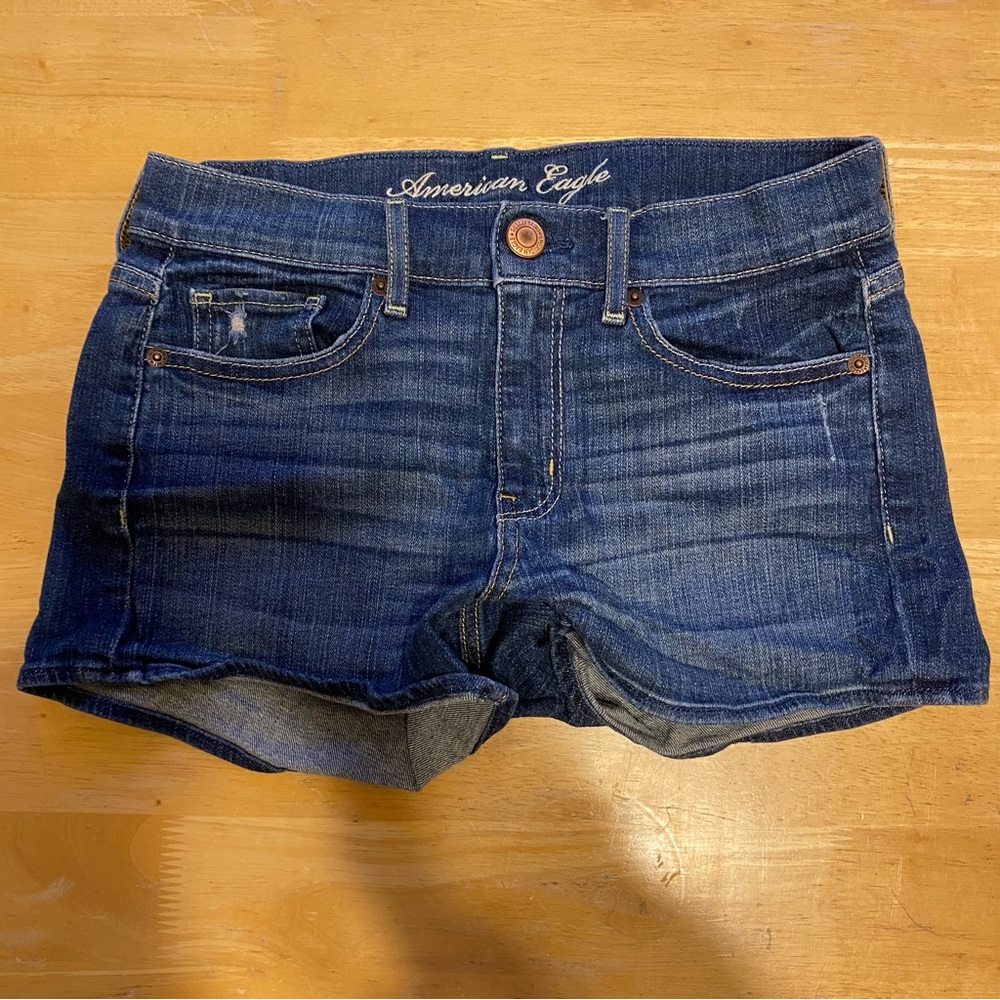 American Eagle Stretch Dark Wash Jean Shorts